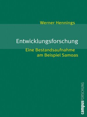 cover image of Entwicklungsforschung